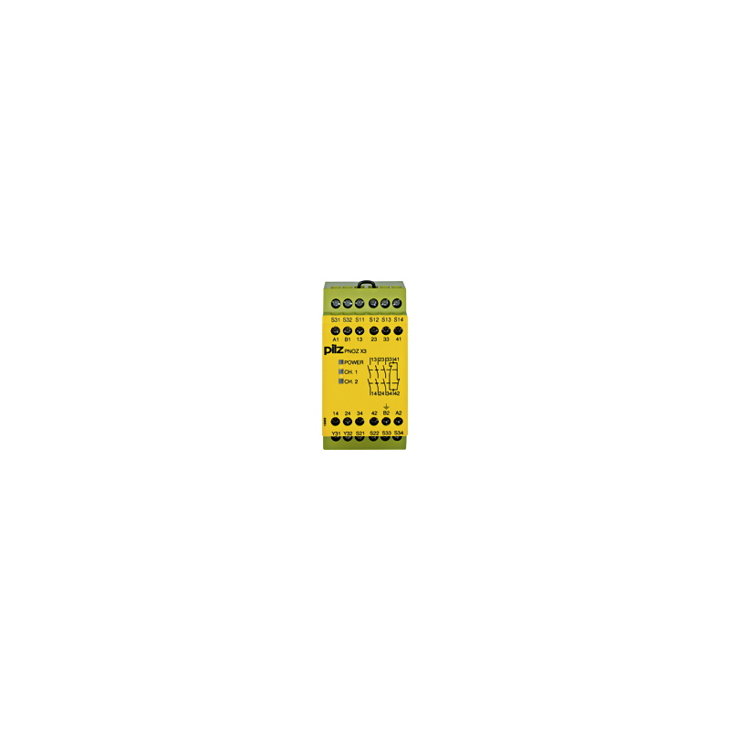 PILZ PNOZ X3 110VAC 24VDC 3n/o 1n/c 1so (New)
